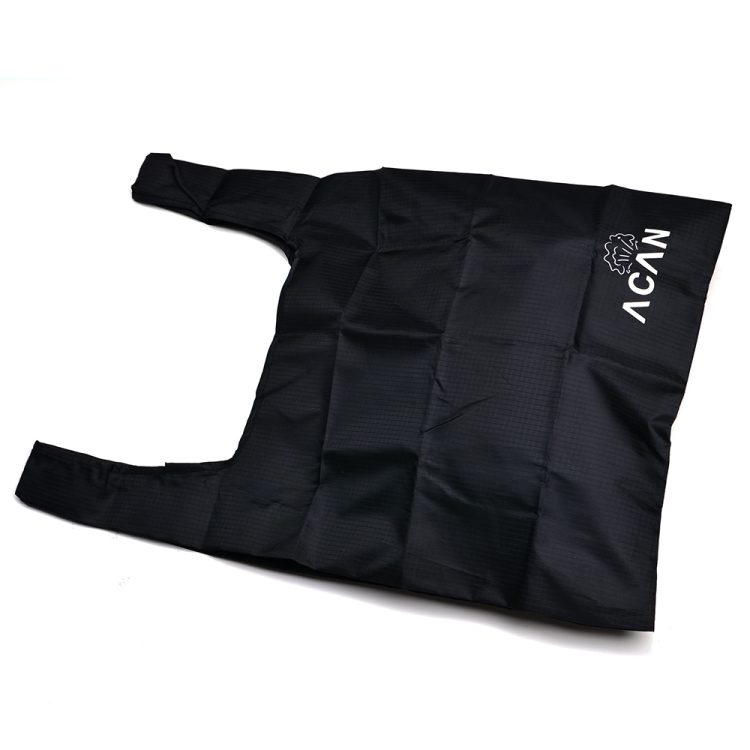 Heavy-Duty Striped Medium Folding Shopping Bag Durable Polyester Recyclable - Image 2