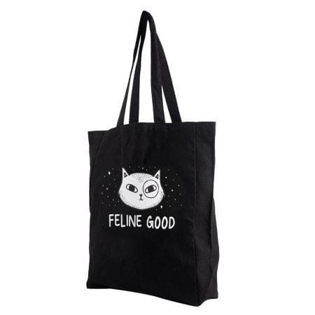 Eco Friendly Promotional Black 10oz Cotton Shopping Tote Bags