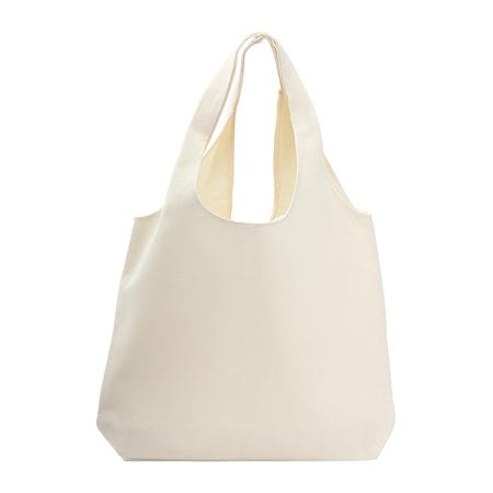 Durable Reusable Cotton Tote Bag with Two Handles Foldable Handbag for Shopping