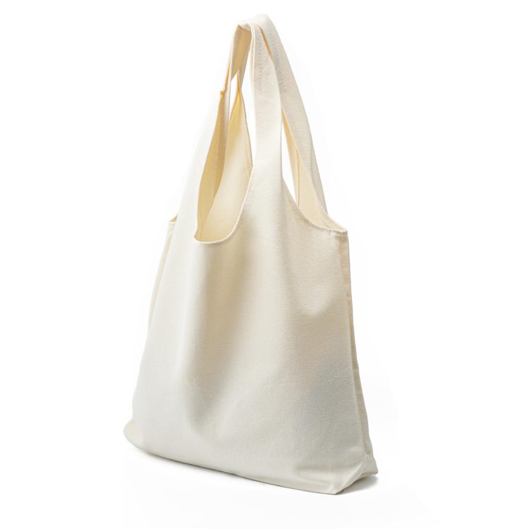 Durable Reusable Cotton Tote Bag with Two Handles Foldable Handbag for Shopping - Image 3