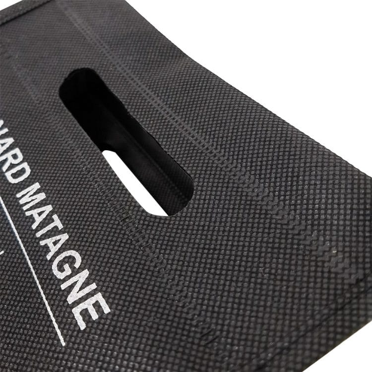 Promotional Wholesale Customized Black D Cut Non Woven Cloth Bag - Image 4
