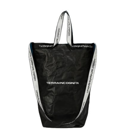 Waterproof Portable Black Hand Laminated PP Woven Shopping Bag Customized Logo
