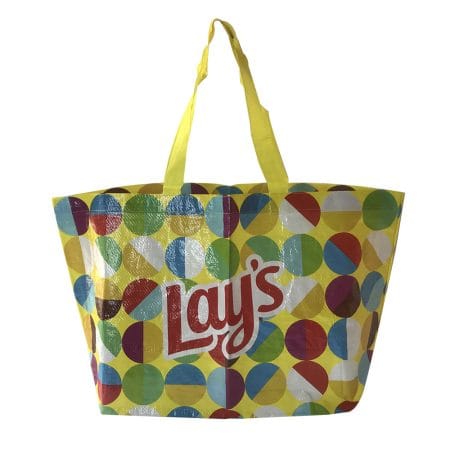Custom Eco Printing Reusable Folding PP Woven Grocery Bag