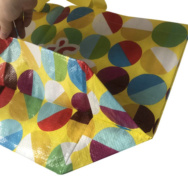 Custom Eco Printing Reusable Folding PP Woven Grocery Bag - Image 6