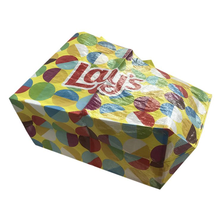 Custom Eco Printing Reusable Folding PP Woven Grocery Bag - Image 3