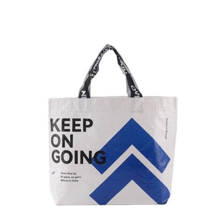 Custom Reusable Grocery Eco Friendly RPET Non Woven Handled Shopping PP Woven Bag