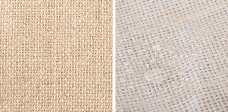 Eco Friendly Durable Natural Linen Bag With Clear PVC Window Shopping Jute Tote Burlap Bags - Image 7