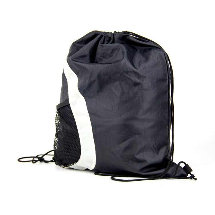 Printable Colorful Nylon Polyester Draw String Bag with Front Mesh Pocket Bolsa Con Cordon Poliester - Image 6