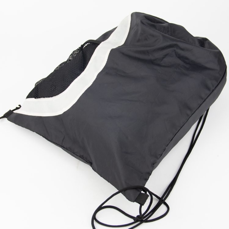 Printable Colorful Nylon Polyester Draw String Bag with Front Mesh Pocket Bolsa Con Cordon Poliester - Image 3