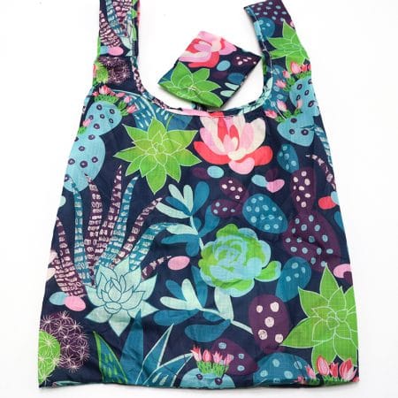 Beautiful Flower Printing Shopping Tote Wholesale Custom Foldable Reusable RPET Shopping Bag
