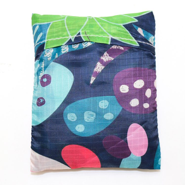 Beautiful Flower Printing Shopping Tote Wholesale Custom Foldable Reusable RPET Shopping Bag - Image 6