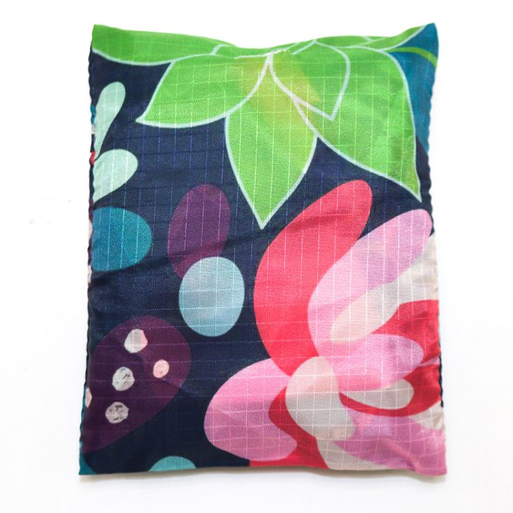 Beautiful Flower Printing Shopping Tote Wholesale Custom Foldable Reusable RPET Shopping Bag - Image 5