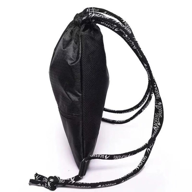 Polyester Nylon Drawstring Backpack Bulk Hiking Sport Gym Yoga String Promotional Bags - Image 3