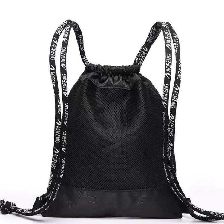 Polyester Nylon Drawstring Backpack Bulk Hiking Sport Gym Yoga String Promotional Bags - Image 2