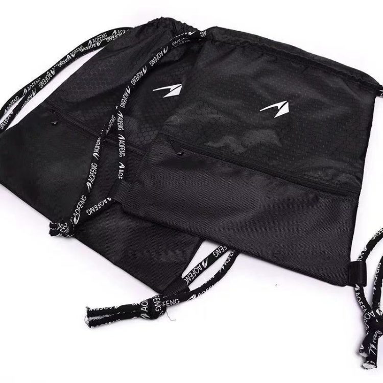 Polyester Nylon Drawstring Backpack Bulk Hiking Sport Gym Yoga String Promotional Bags - Image 5