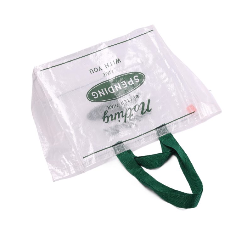 Eco Friendly Laminated Woven Bag Reusable Custom Printing PP Woven Clear Shopping Bag with logo Print - Image 3