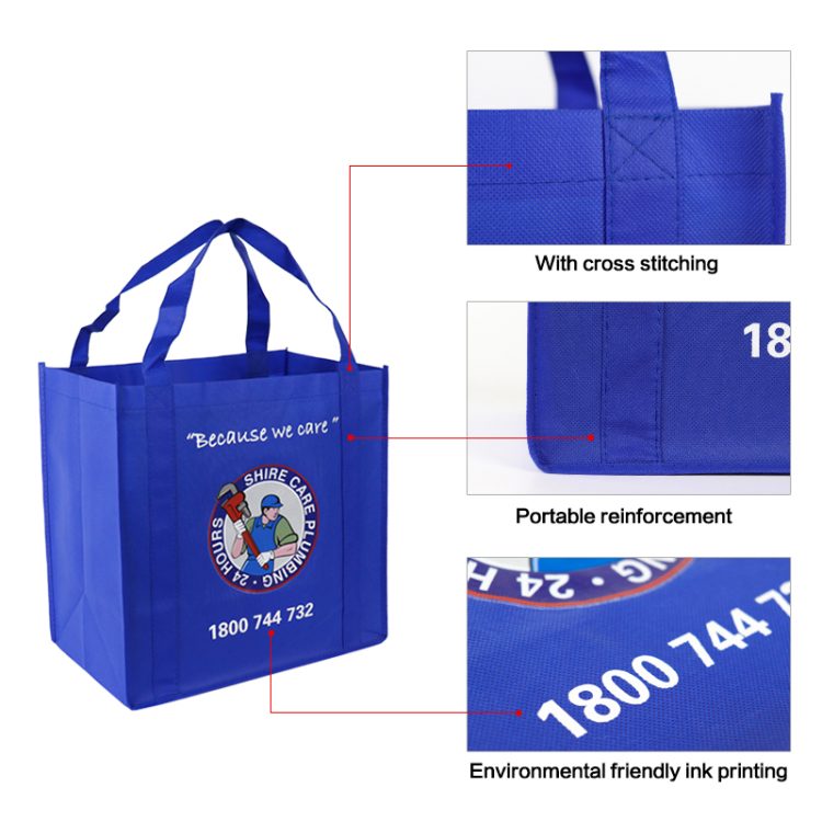 Eco-Friendly Bags Recycled RPET Non-Woven Shopping Tote Bag Custom Logo - Image 3
