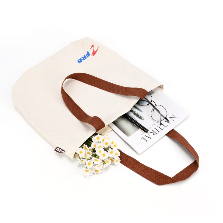High Quality Customized Cotton Canvas Shopping Tote Bag with Printed Logo - Image 3