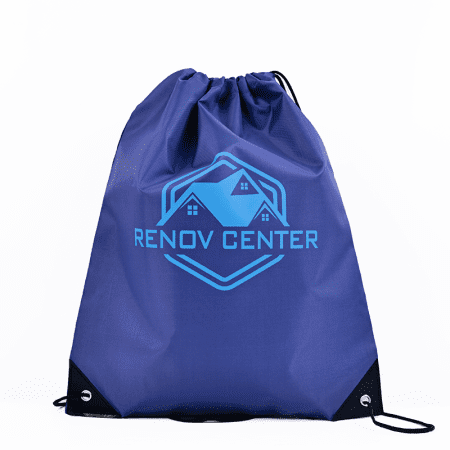 Waterproof String Storage Traveling Polyester Backpack Drawstring Bag for School Gym