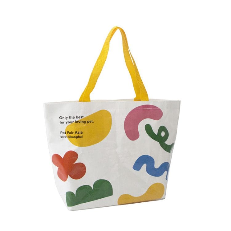 Custom Logo Hight Quality Eco Boodschappentas Tassen Recycle pp Woven Shopping Bag - Image 2