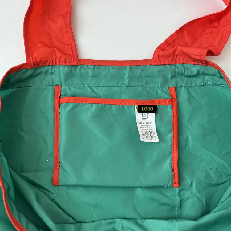 OEM / ODM Reusable Bag Foldable Big Capacity Handbag Recycled Polyester Shopping Bag - Image 5