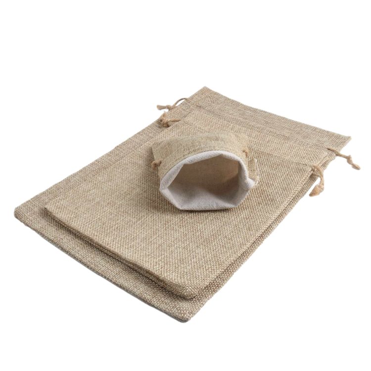 Small Jute Seed Bags Customized Burlap Hessian Drawstring Gunny Sack Bag for Gift Jewelry - Image 6