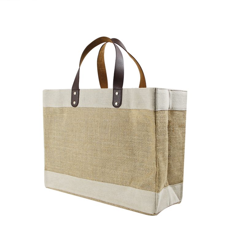 Highly Recommended Custom Fashionable Womens Summer Linen Bags Full Printing Beach Bags - Image 4
