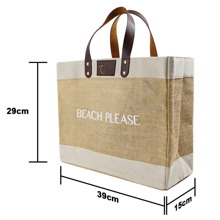 Highly Recommended Custom Fashionable Womens Summer Linen Bags Full Printing Beach Bags - Image 5