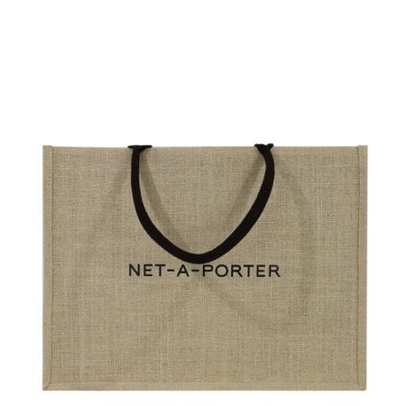 Linen Cotton Handle Tote Bag for Beach Grocery Packaging with Letter Pattern