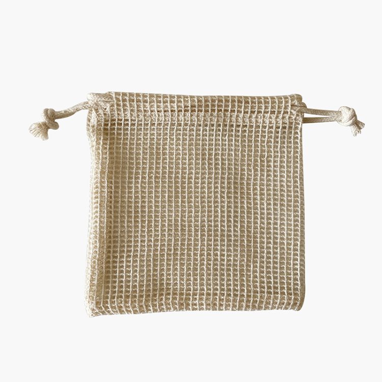 100% Organic Cotton Mesh Soaps Packaging Bag Small Drawstring Bath Pouches - Image 3