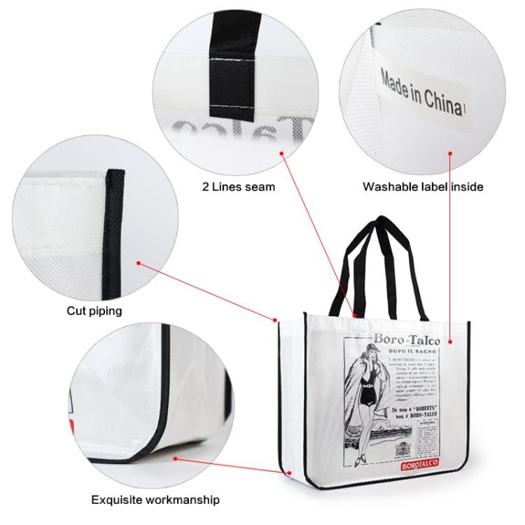 Shopping Bag From China Manufacturer Eco-Friendly PP Woven Custom Logo - Image 5