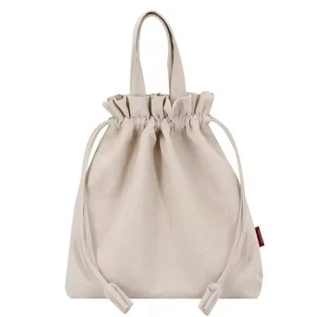 Quality Tote Cotton Canvas Shopping Bag with Drawstring Closure Custom Eco Natural Shop Carry Casual Bag