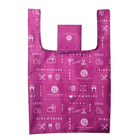 Durable Heavy Duty Folding Tote Bags Eco Restore 210T Polyester Reusable Supermarket Foldable Shopping Bag