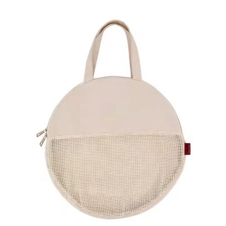 Custom Mesh Net Shopping Bag Reusable Tote Mesh Round Canvas Bag