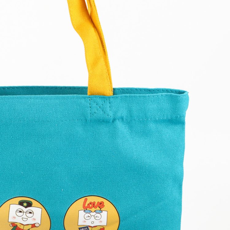 Custom Logo Color Natural Cotton Tote Shopping Bag Canvas Material with Dot Pattern OEM/ODM Accepted - Image 2