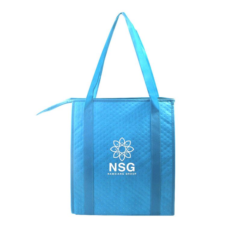 Non Woven Food Lunch Insulated Bag Food Delivery Nonwoven Bag Grocery Tote Cooler Shopping Bag