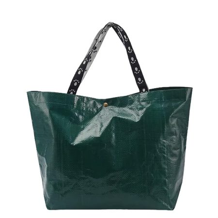 Customized Extra Large Reusable Recyclable Laminated PP Woven Shopping Tote Bag with Custom Printing