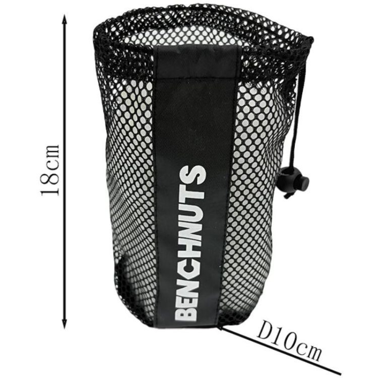 Customize Black Nylon Polyester Mesh Round Bottom Drawstring Bag Portable Net Mesh Sports Towel Bag With Bead Close - Image 4