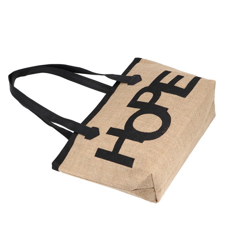 Factory Custom Natural Jute Bag with Logo Printing Eco Friendly Shopping Bag Supplier - Image 3