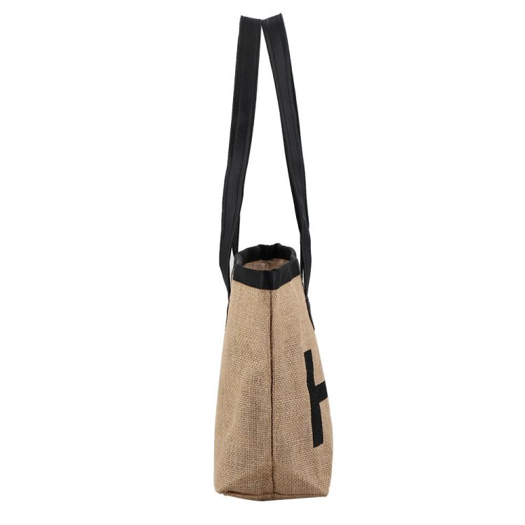 Factory Custom Natural Jute Bag with Logo Printing Eco Friendly Shopping Bag Supplier - Image 4
