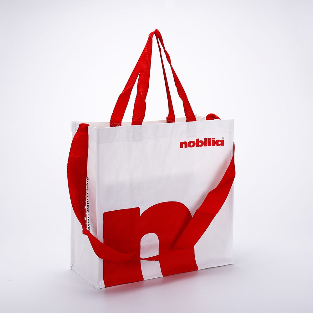 Custom Thickened Waterproof Reusable Advertising Laminated PP Woven Tote Bag - Image 2