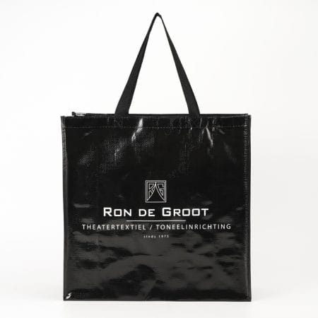 Eco-Friendly Reusable PP Woven Tote Bag with Letter Pattern Custom Logo