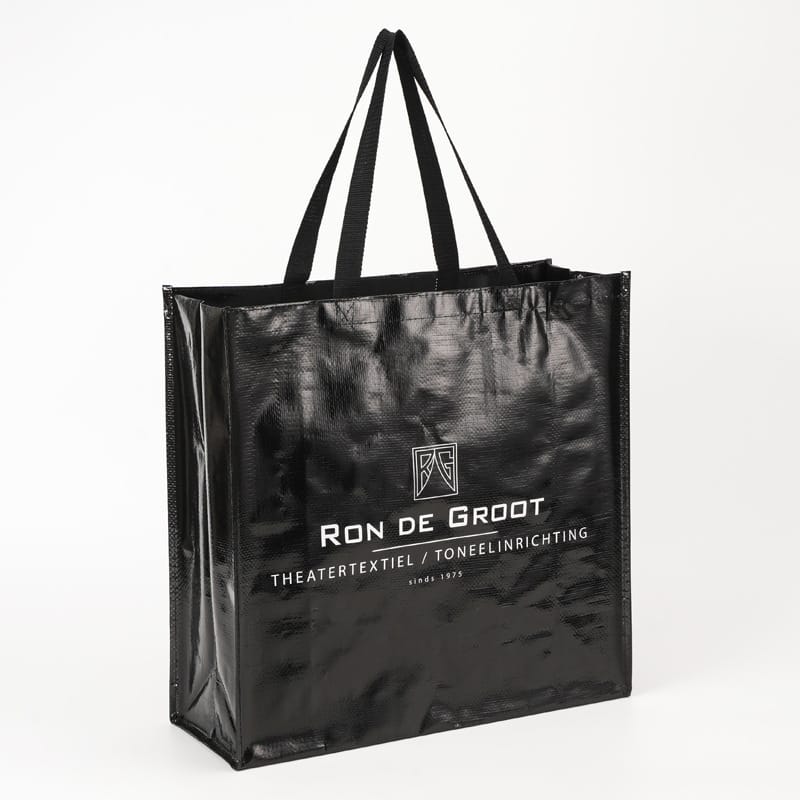 Eco-Friendly Reusable PP Woven Tote Bag with Letter Pattern Custom Logo - Image 2