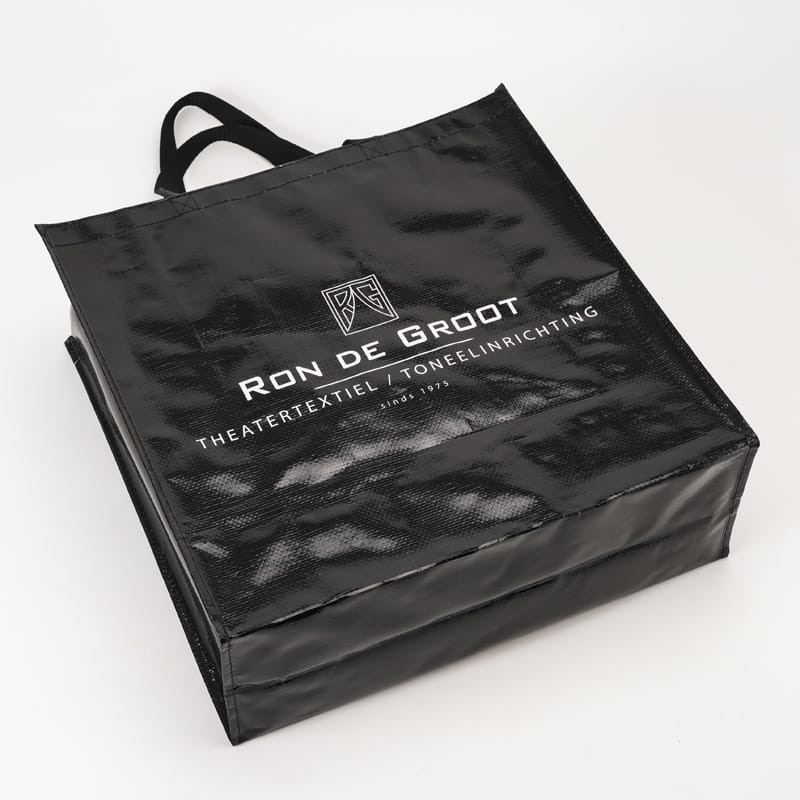 Eco-Friendly Reusable PP Woven Tote Bag with Letter Pattern Custom Logo - Image 5